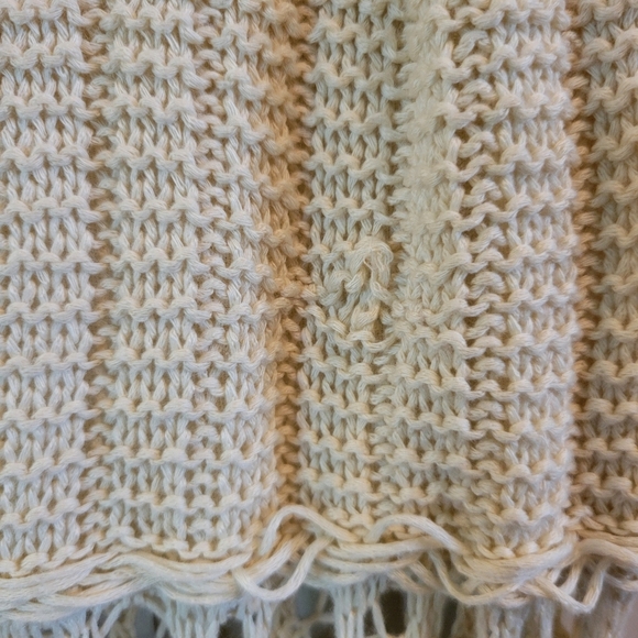 Revolve Line & Dot Cream Crochet Knit Sleeveless Midi Dress - Picture 7 of 11